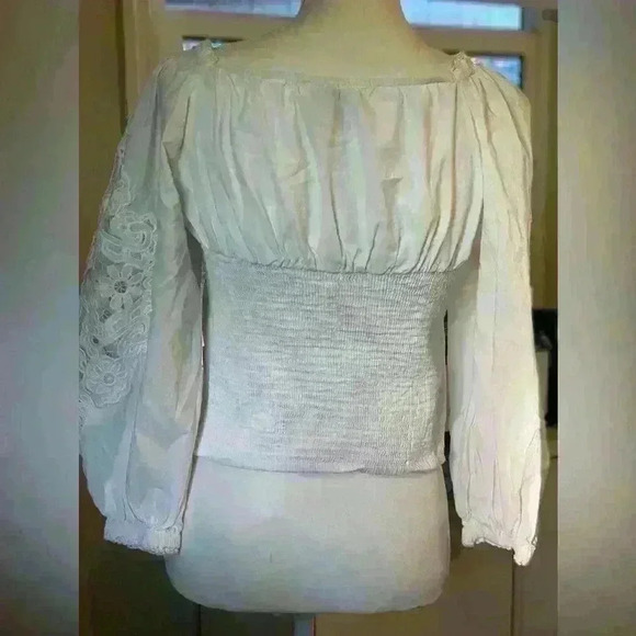 Elie Tahari Whimsical Lace Top 100% Cotton Size Small - Picture 3 of 12